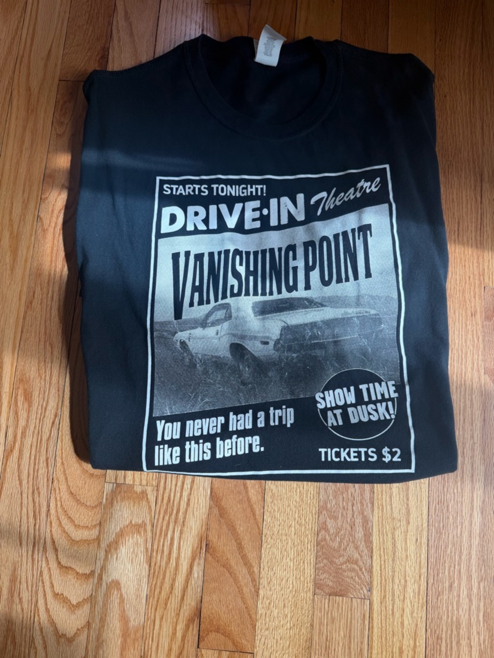 Gildan Black Vanishing Point Drive-In Graphic Tee
